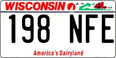 WI license plate 198NFE