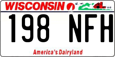 WI license plate 198NFH