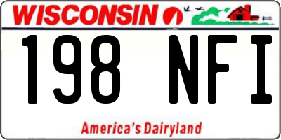 WI license plate 198NFI
