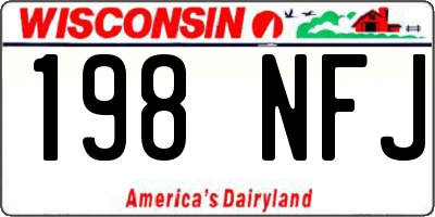WI license plate 198NFJ