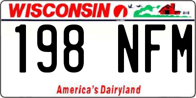 WI license plate 198NFM