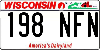 WI license plate 198NFN