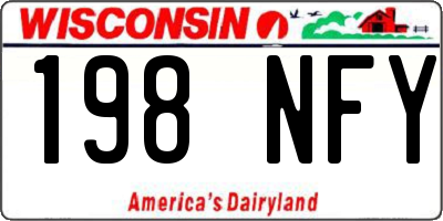 WI license plate 198NFY