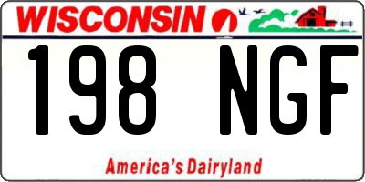 WI license plate 198NGF