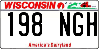 WI license plate 198NGH