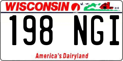 WI license plate 198NGI