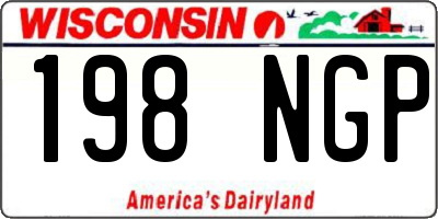 WI license plate 198NGP
