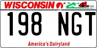 WI license plate 198NGT