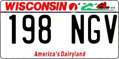 WI license plate 198NGV