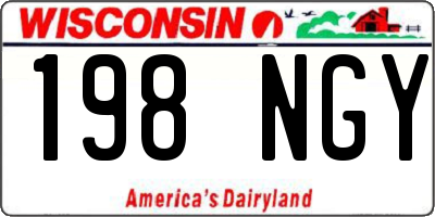 WI license plate 198NGY