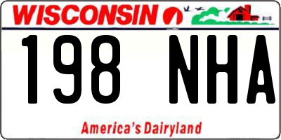 WI license plate 198NHA