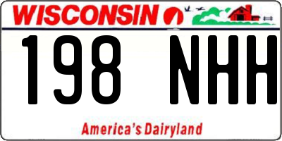 WI license plate 198NHH