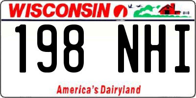 WI license plate 198NHI