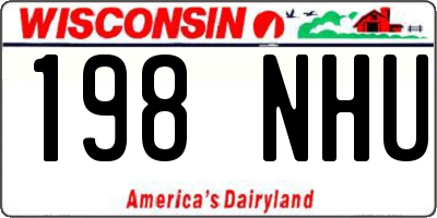 WI license plate 198NHU