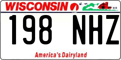 WI license plate 198NHZ
