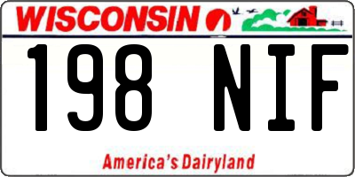 WI license plate 198NIF