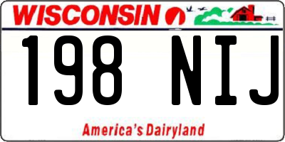 WI license plate 198NIJ