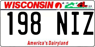 WI license plate 198NIZ