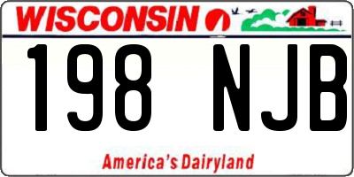 WI license plate 198NJB