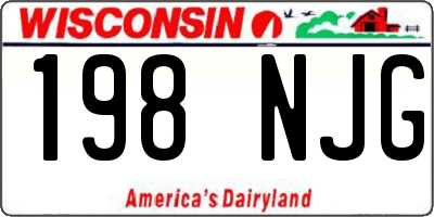 WI license plate 198NJG