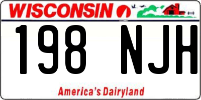WI license plate 198NJH