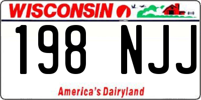 WI license plate 198NJJ