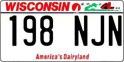 WI license plate 198NJN