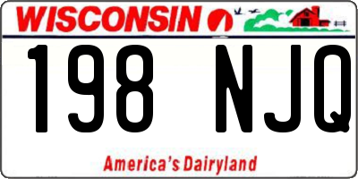 WI license plate 198NJQ