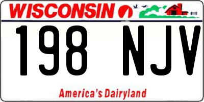 WI license plate 198NJV