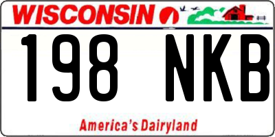 WI license plate 198NKB