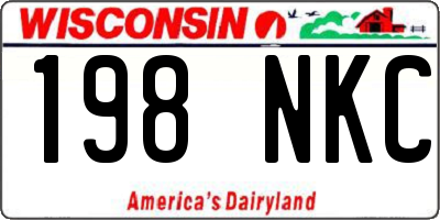 WI license plate 198NKC