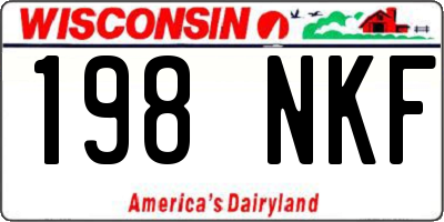 WI license plate 198NKF