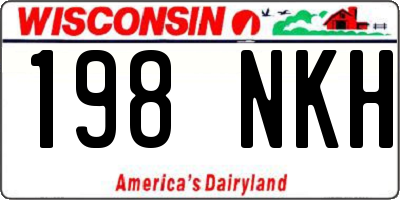 WI license plate 198NKH