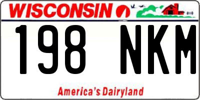 WI license plate 198NKM