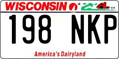 WI license plate 198NKP
