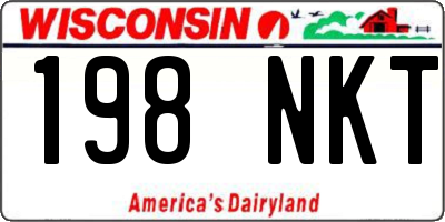 WI license plate 198NKT