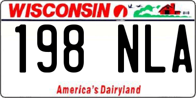 WI license plate 198NLA