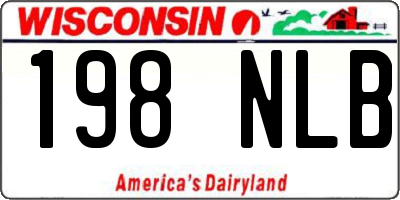WI license plate 198NLB