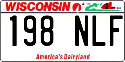 WI license plate 198NLF