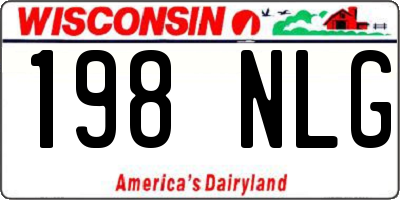 WI license plate 198NLG