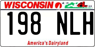 WI license plate 198NLH