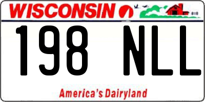 WI license plate 198NLL