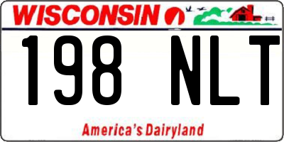 WI license plate 198NLT