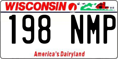 WI license plate 198NMP