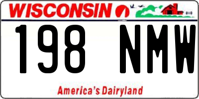 WI license plate 198NMW