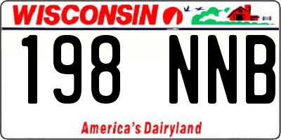 WI license plate 198NNB