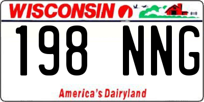 WI license plate 198NNG