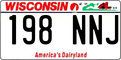 WI license plate 198NNJ
