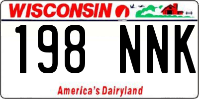 WI license plate 198NNK