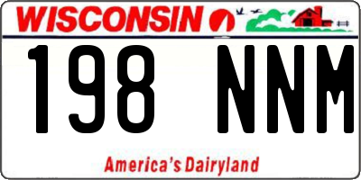 WI license plate 198NNM